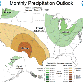 April precipitation outlook map