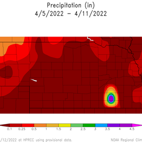 April precipitation map