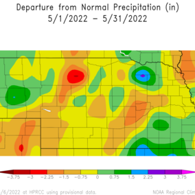 Abnormal precipitation map