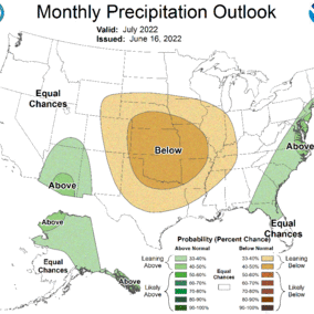 July precipitation map