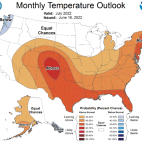 July temperature map