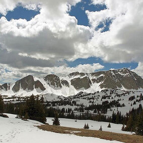 Wyoming mountain snowpack