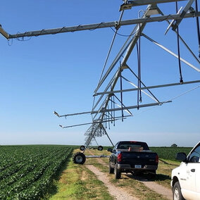 Sensors mounted on pivot