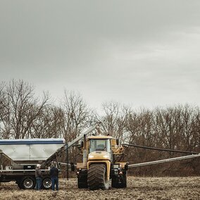 Tractor in field