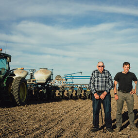 Generational farm family