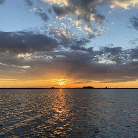 Lake at sunset