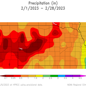 February precipitation map