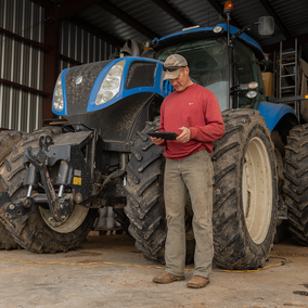 Jon Walz with tractor