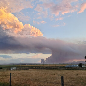 Carter Canyon wildfire smoke