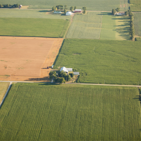 Aerial farm photo