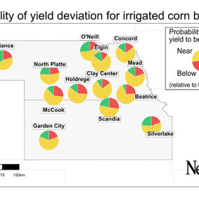 Corn yield forecast map 2023