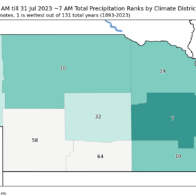 July precipitation map