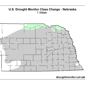 Seven day drought improvement map