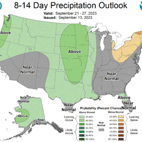 Precipitation outlook map