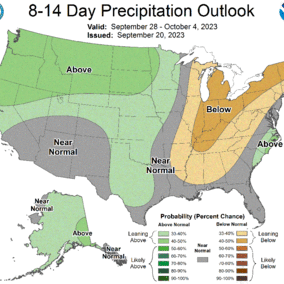 Precipitation forecast map