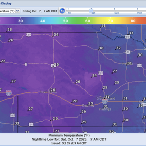 Oct. 7 temperature outlook