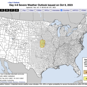 Severe weather map