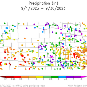 Monthly precipitation totals map