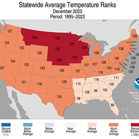 December temp map for 2023