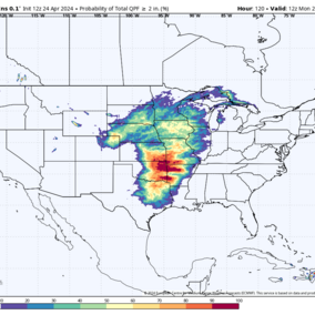 Rainfall estimate map