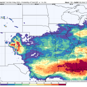 One inch of precipitation by May 15 map 