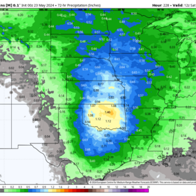 Projected precipitation May 29-June 1