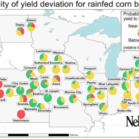Rainfed corn yield prediction map