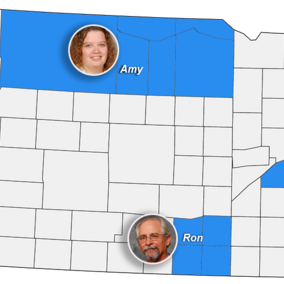 Extension educator county map