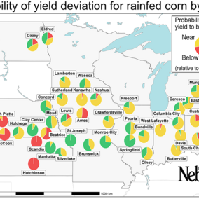 Rainfed corn yield prediction map