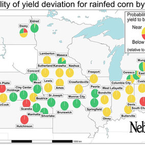 Rainfed corn yield prediction map