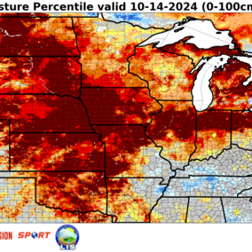 Soil moisture map