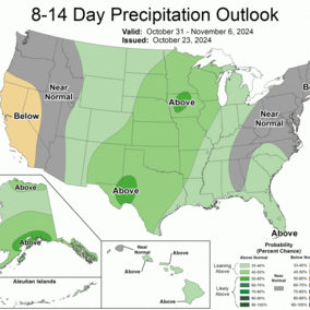 Precipitation outlook map