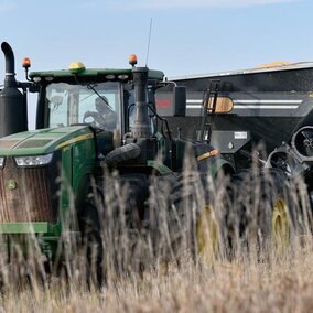 Tractor in field