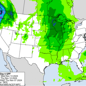 Projected precipitation map