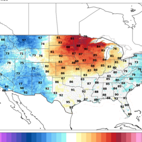 weather map of U.S.
