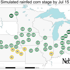 figure 2b showing corn yield forecast for the midwest