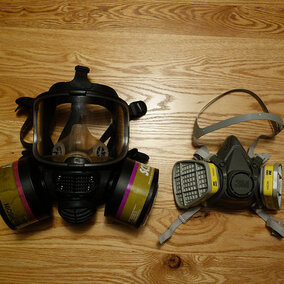 Facilal respirators used during pesticide application