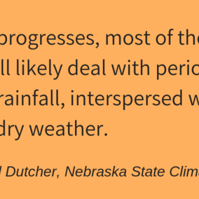 Quote from the author, Al Dutcher: 'As fall progresses, most of the Corn Belt will likely deal with periods of heavy rainfall, interspersed with warm dry weather.'