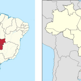 Agricultural production areas in Brazil