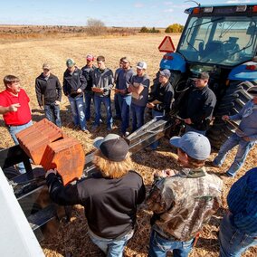 Agronomy and precision farming students at the Nebraska College of Technical Agriculture in Curtis