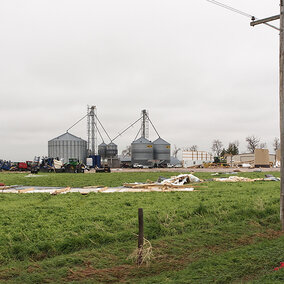 Property damage to a farmstead near Bridgeport