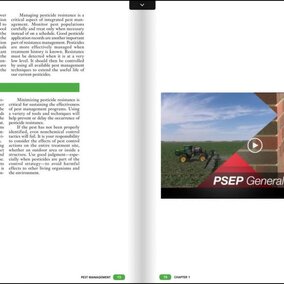 Screen capture of one of the new flip books for pesticide training