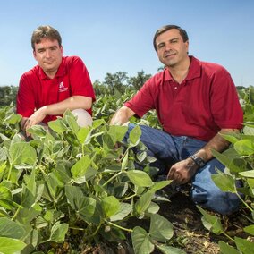 Mehmet Can Vuran (left) and Suat Irmak have earned a $450,000 NSF grant to develop a second generation of underground sensor technology.