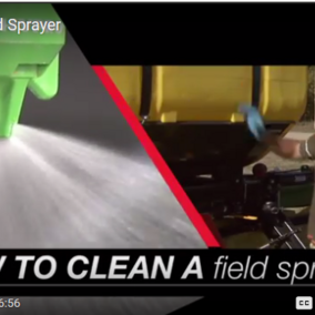 Nebraska Extension Specialist Greg Kruger demonstrates how to clean a sprayer to remoove all pesticide residue.