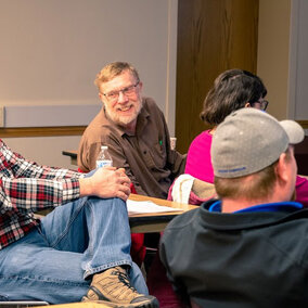 Farmers at On-Farm Research Network meeting