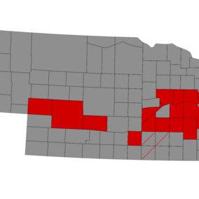 Location by county for soybean seeding rate studies