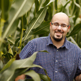 By measuring the water use of plants on an hourly or even minute-by-minute basis, Nebraska's James Schnable and colleagues hope to better understand and eventually improve how crops respond to drought. (Craig Chandler/University Communication)