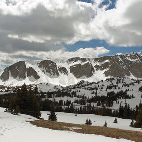 Snowpack that feed North Platte River water system