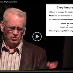 Screen capture of Elwynn Taylor on using climate data to manage production risk