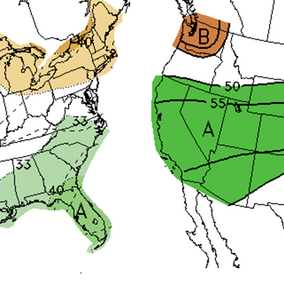 US precipitation forecast maps